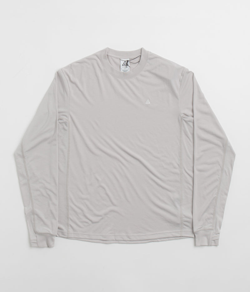 Nike ACG Goat Rocks Long Sleeve T-Shirt in Light Iron Ore and Summit White