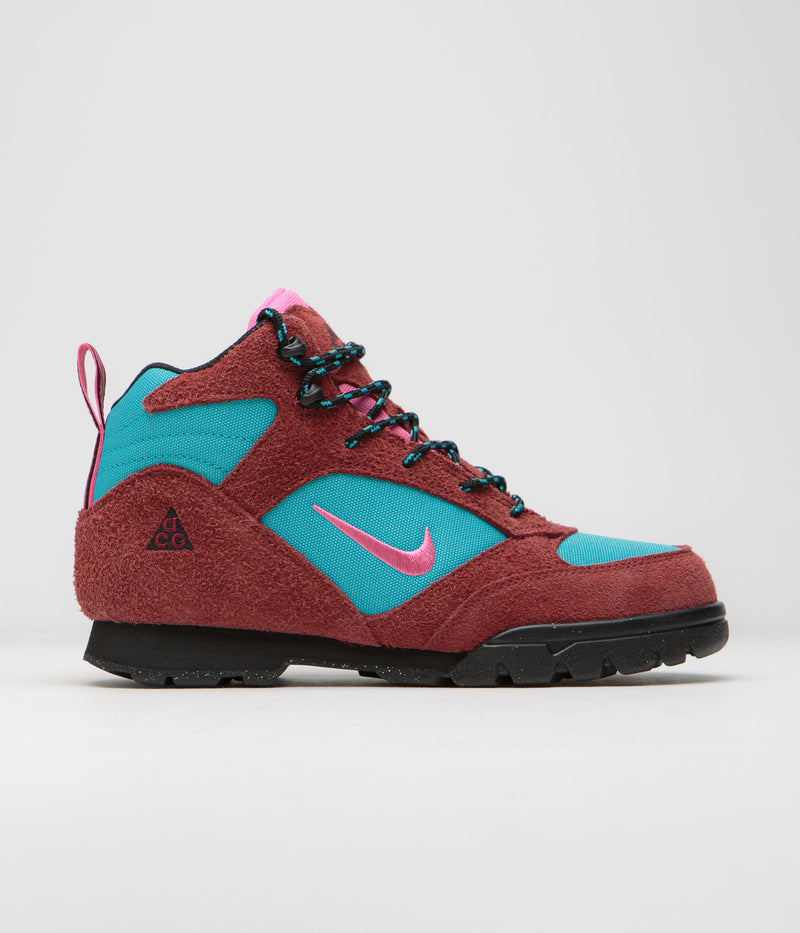 Nike ACG Torre Mid Waterproof Shoes in Team Red and Pinksicle and Dusty Cactus - Sail