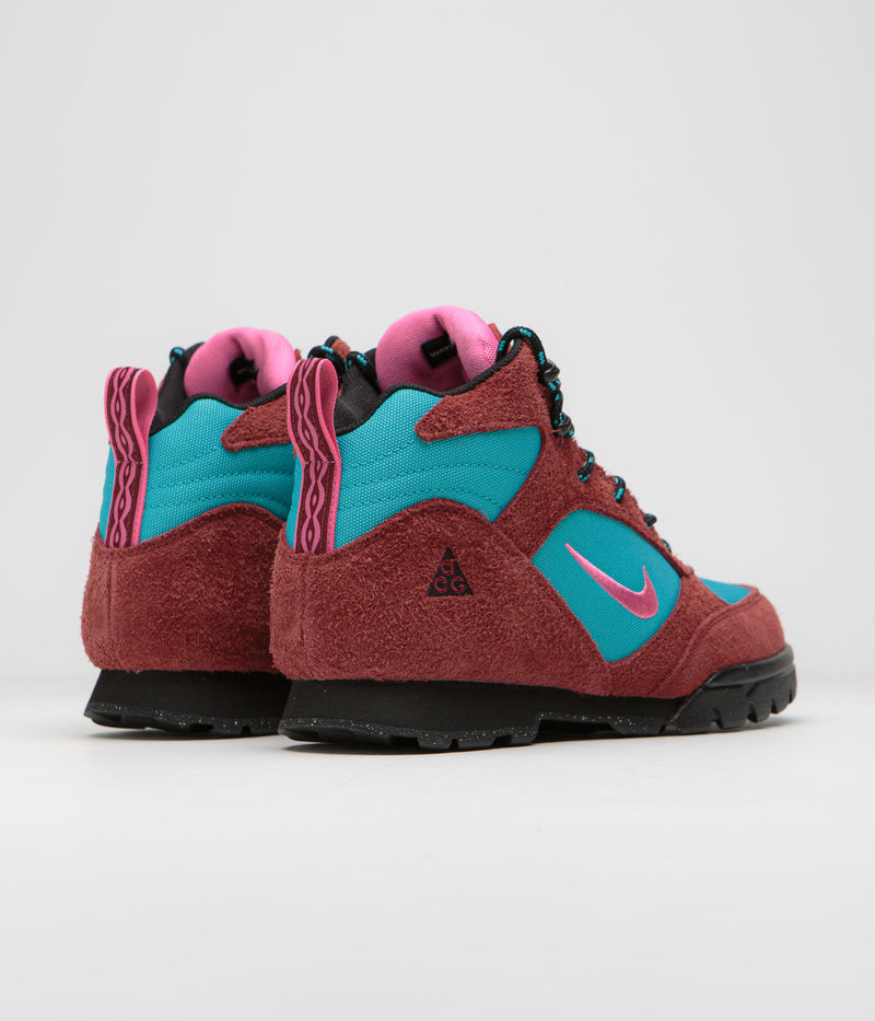 Nike ACG Torre Mid Waterproof Shoes in Team Red and Pinksicle and Dusty Cactus - Sail