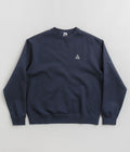 Nike ACG Tuff Fleece Crewneck Sweatshirt in Thunder Blue and Summit White