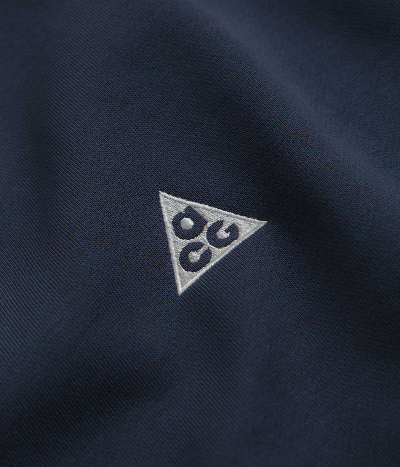 Nike ACG Tuff Fleece Crewneck Sweatshirt in Thunder Blue and Summit White