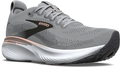 Quarter turn view Women's Brooks Footwear style name Adrenaline GTS 25 Double Wide in color GR/BKP/COR. Sku: 120443-2E032