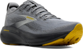 Quarter turn view Men's Brooks Footwear style name Adrenaline GTS 25 Medium in color GRY/EB/JAS. Sku: 110454-1D044