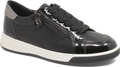 Quarter turn view Women's Ziera Footwear style name Aire Xf in color BLACK PAT. Sku: ZR10909BBZFD