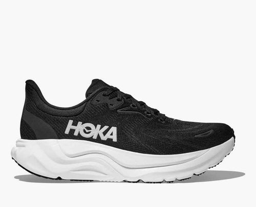 Women's HOKA Arahi 8 in Black / White. Sku: 1168691-BWHT