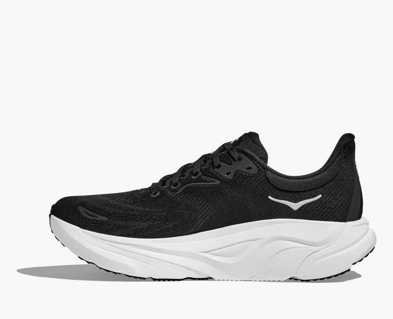 Women's HOKA Arahi 8 in Black / White. Sku: 1168691-BWHT