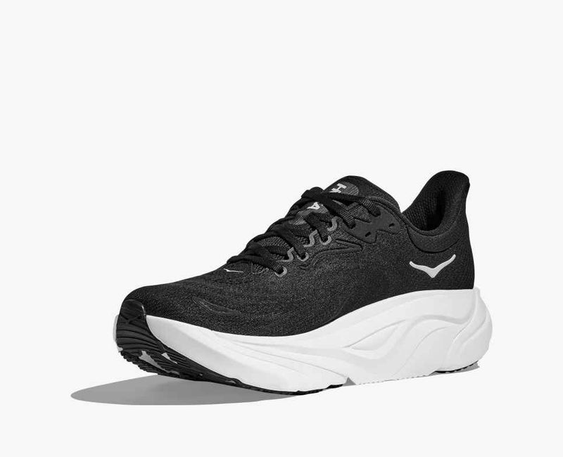 Women's HOKA Arahi 8 in Black / White. Sku: 1168691-BWHT