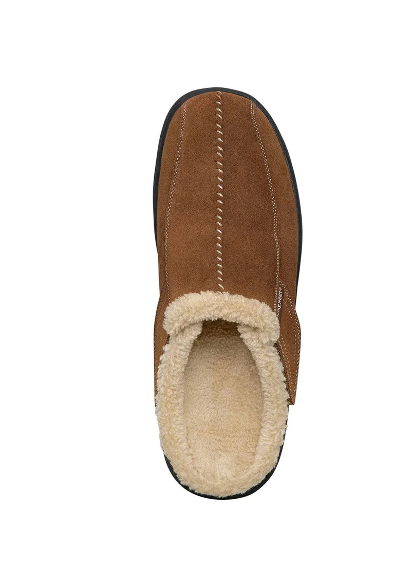 Men's Orthofeet Slippers in Brown. Sku: S331-2E