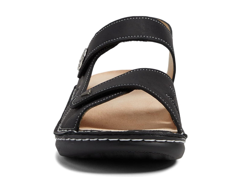 Women's Finn Comfort Barbuda in Black Nubuck. Sku: 02641-723393