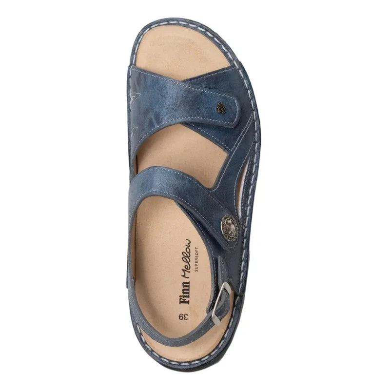 Women's Finn Comfort Barbuda in Jeans Leather. Sku: 02641-705124