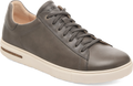 Quarter turn view Men's Birkenstock Footwear style name Bend Leather in color IRON. Sku: 1030059