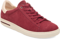Quarter turn view Women's Birkenstock Footwear style name Bend Varsity Suede Narrow in color ZINFANDEL. Sku: 1030119