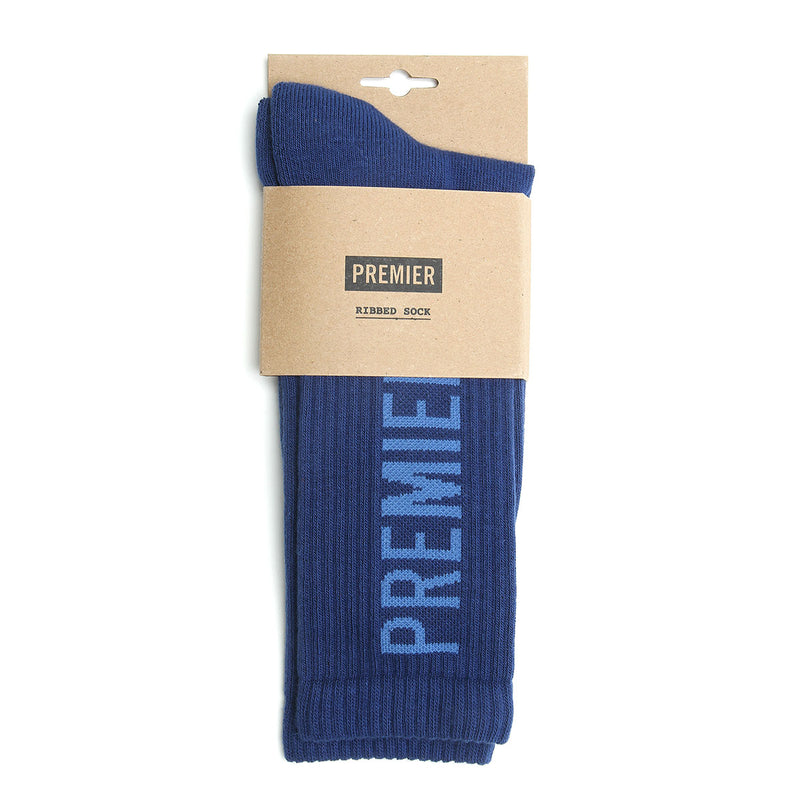 Premier Big Logo Crew Sock Blue