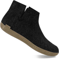 Quarter turn view Women's Glerups Footwear style name Boot Leather in color CHARCOAL. Sku: G-02