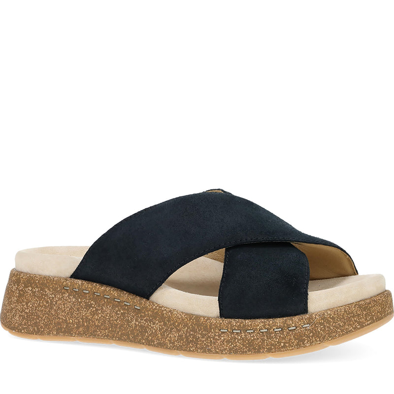 Quarter Turn Women's Bridget Footwear in Black Burnished Suede. Sku: 7012100300