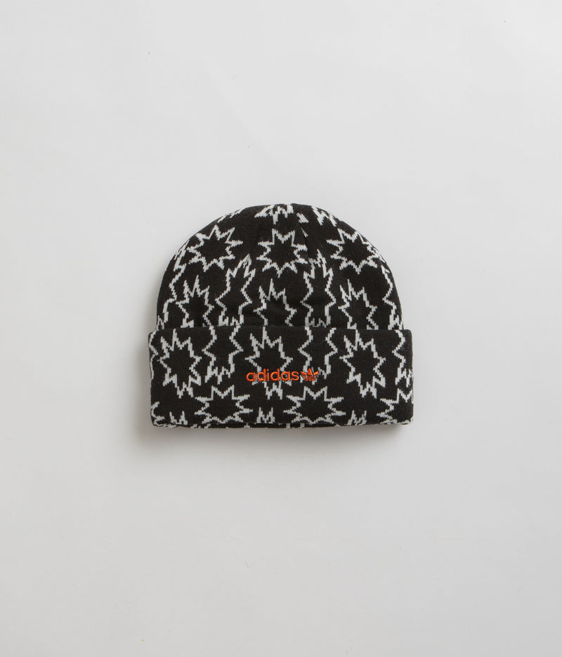 Adidas Burst Graphic Beanie in Black and White