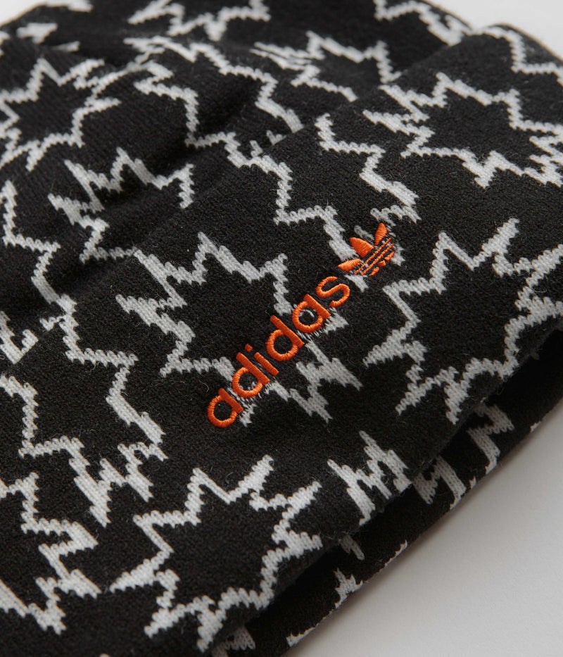 Adidas Burst Graphic Beanie in Black and White