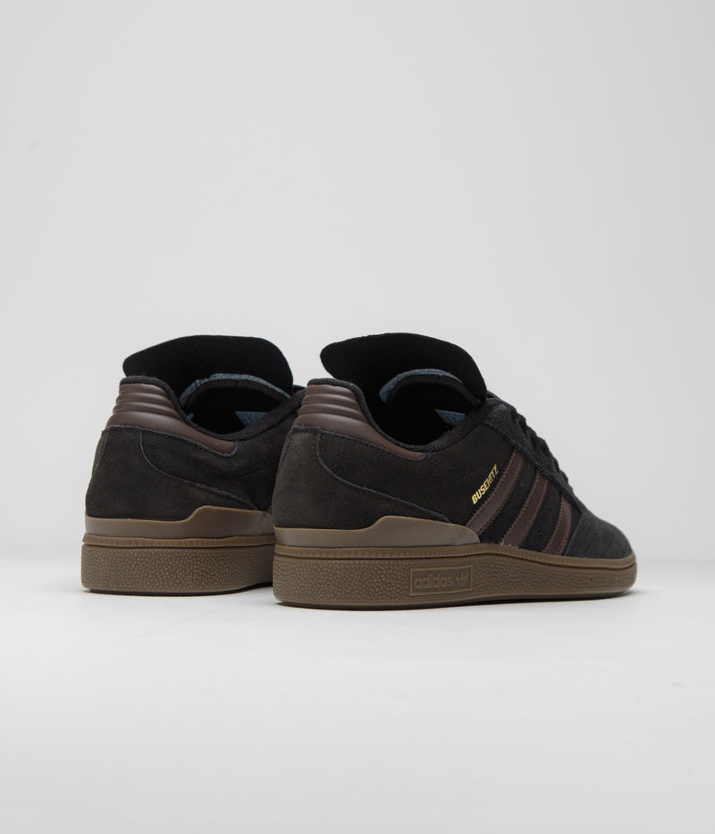 Adidas Busenitz Shoes in Core Black and Brown / Gold Metallic