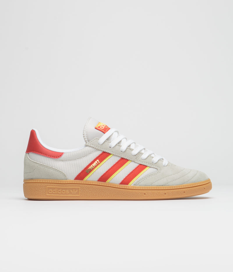 Adidas Busenitz Vintage Shoes in Feather Grey and Red / Orbit Grey
