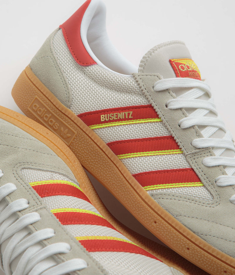 Adidas Busenitz Vintage Shoes in Feather Grey and Red / Orbit Grey