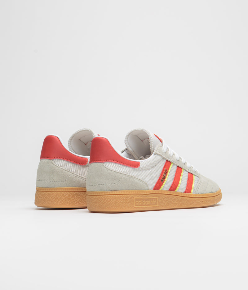 Adidas Busenitz Vintage Shoes in Feather Grey and Red / Orbit Grey