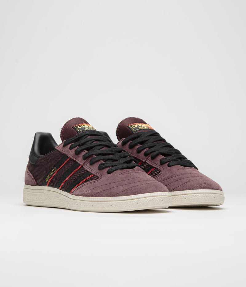 Adidas Busenitz Vintage Shoes in Shadow Brown and Core Black / Chalk White