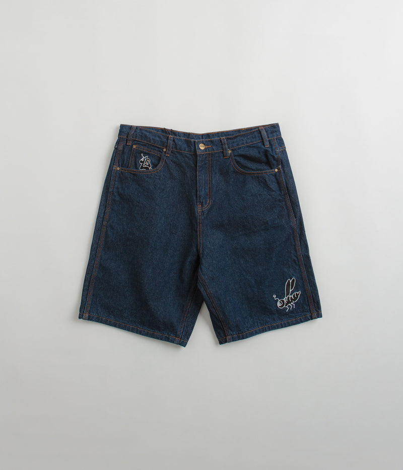 Butter Goods Critter Baggy Denim Shorts in Dark Indigo