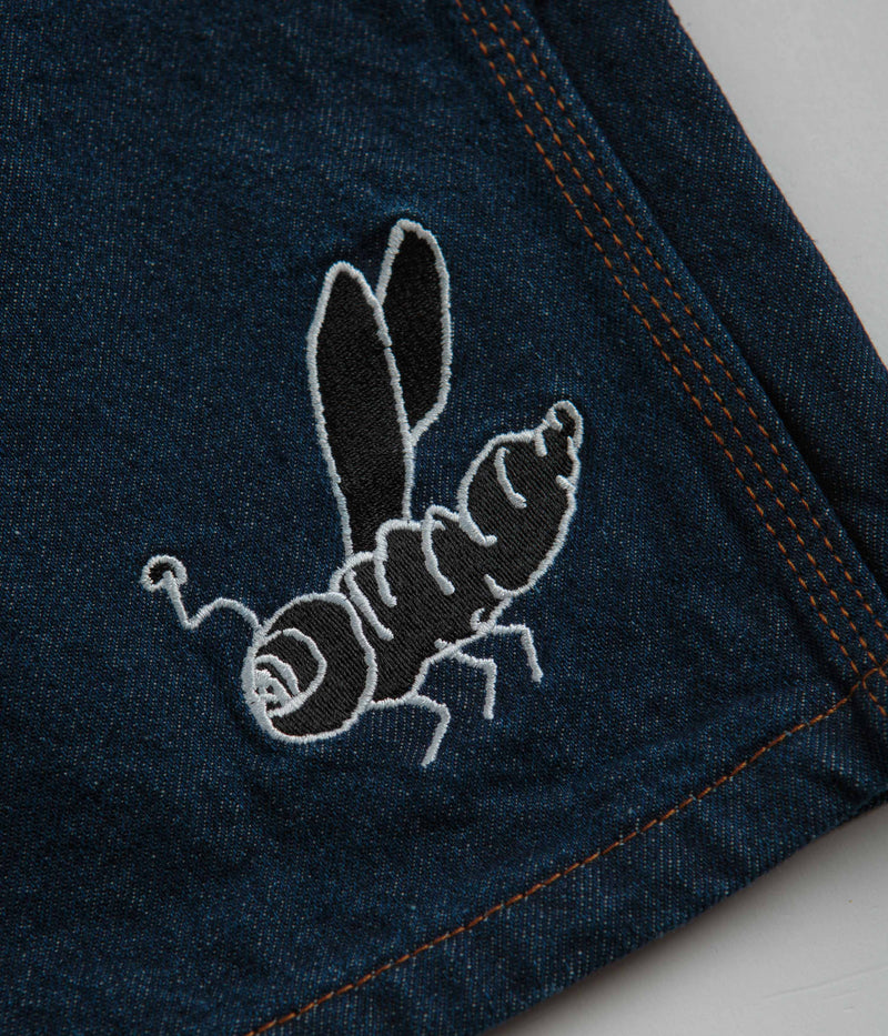 Butter Goods Critter Baggy Denim Shorts in Dark Indigo