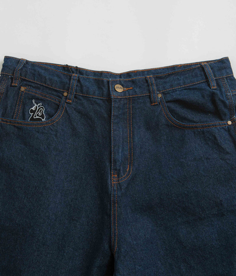 Butter Goods Critter Baggy Denim Shorts in Dark Indigo