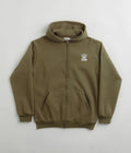 Butter Goods Terrain Zip-Thru Hoodie in Army