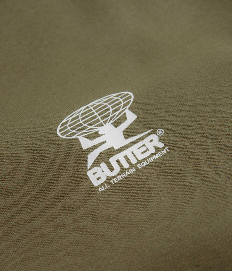 Butter Goods Terrain Zip-Thru Hoodie in Army
