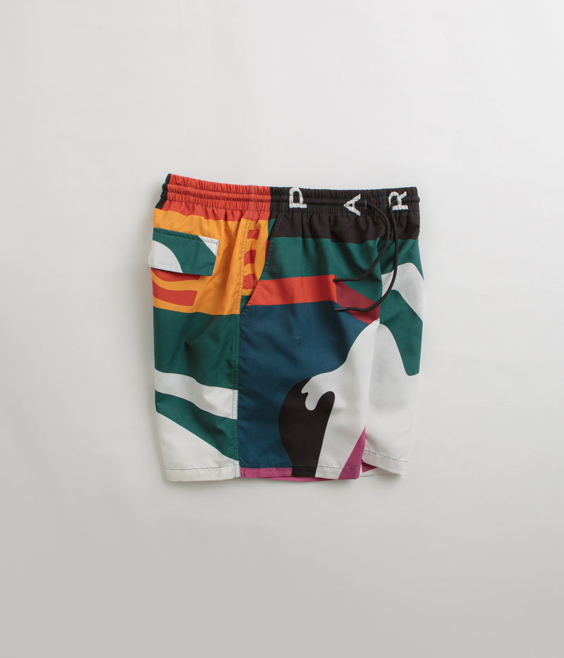 by Parra Beached In White Swim Shorts in Multi