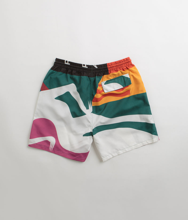 by Parra Beached In White Swim Shorts in Multi