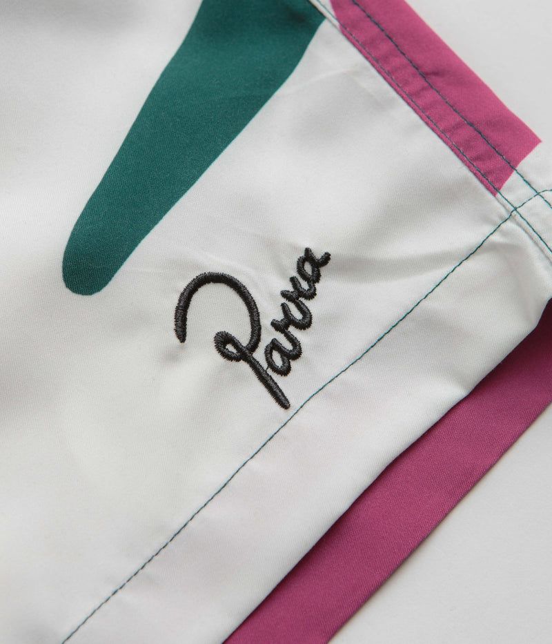 by Parra Beached In White Swim Shorts in Multi