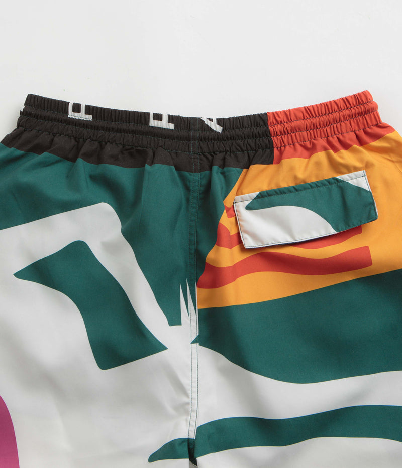by Parra Beached In White Swim Shorts in Multi