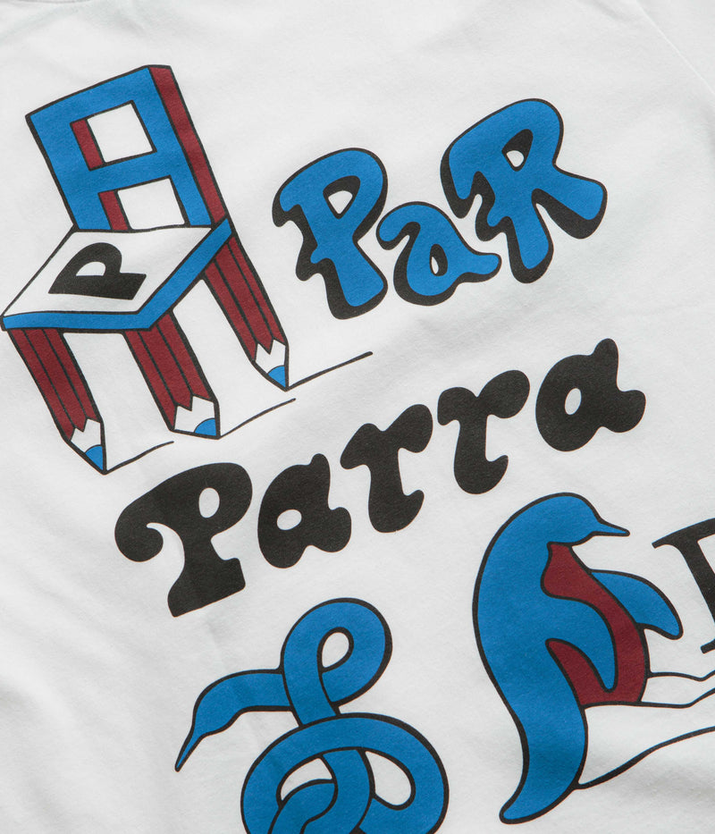 by Parra Chair Pencil Long Sleeve T-Shirt in White