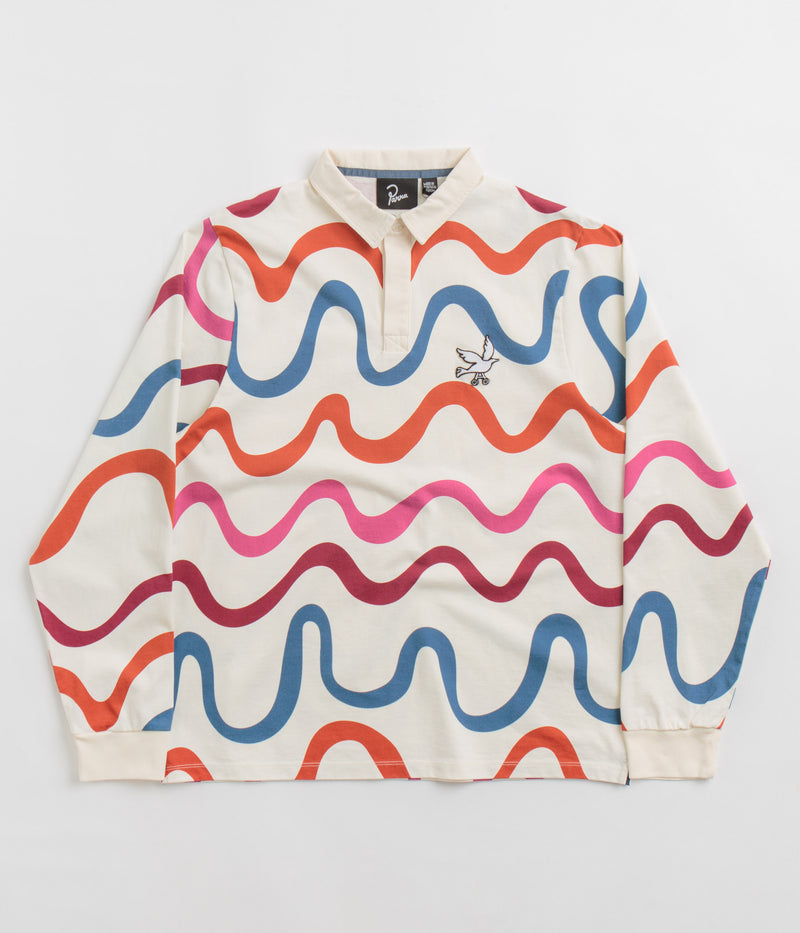 by Parra Colored Soundwave Polo Shirt in Off White
