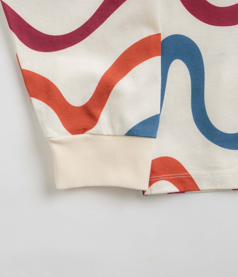 by Parra Colored Soundwave Polo Shirt in Off White