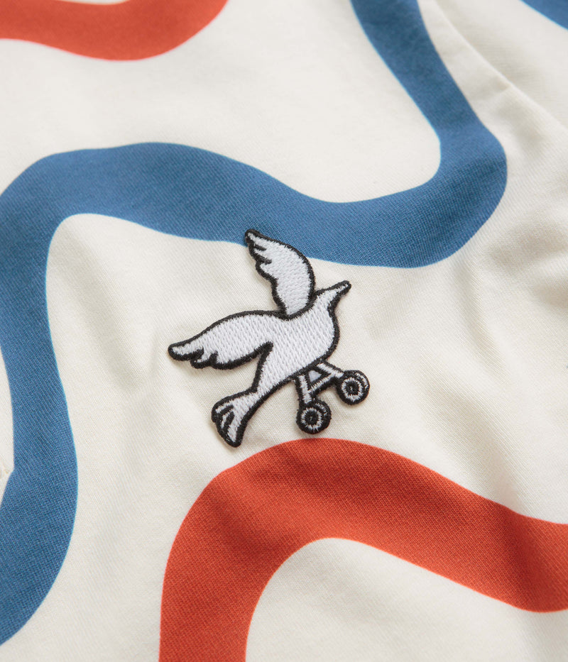 by Parra Colored Soundwave Polo Shirt in Off White