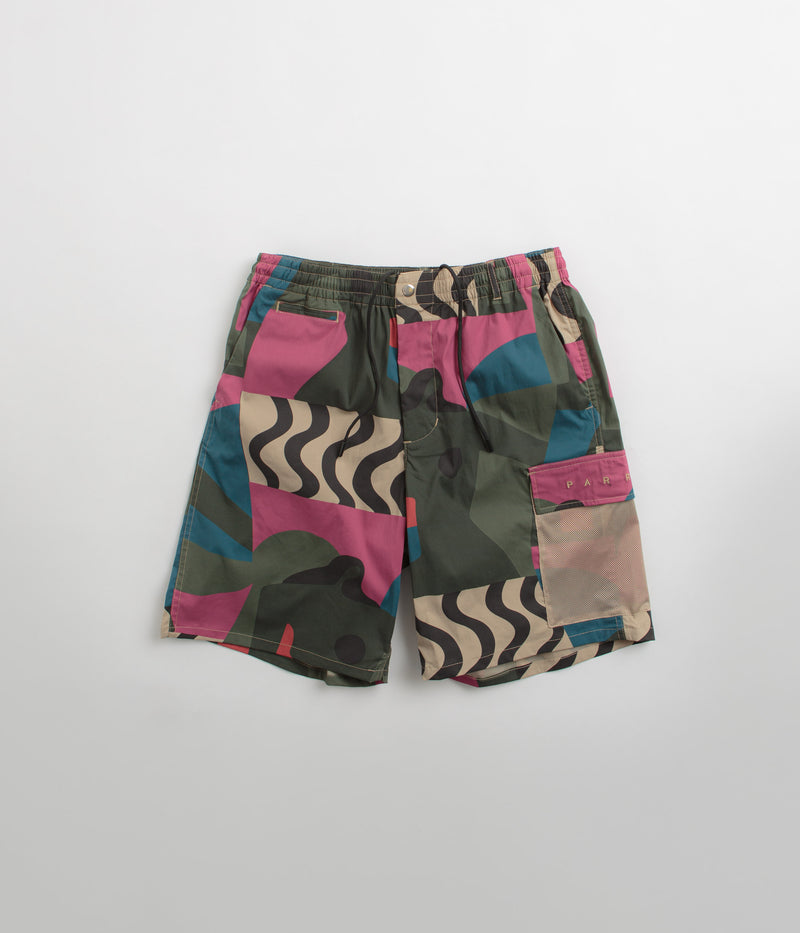 by Parra Distorted Camo Shorts in Pink