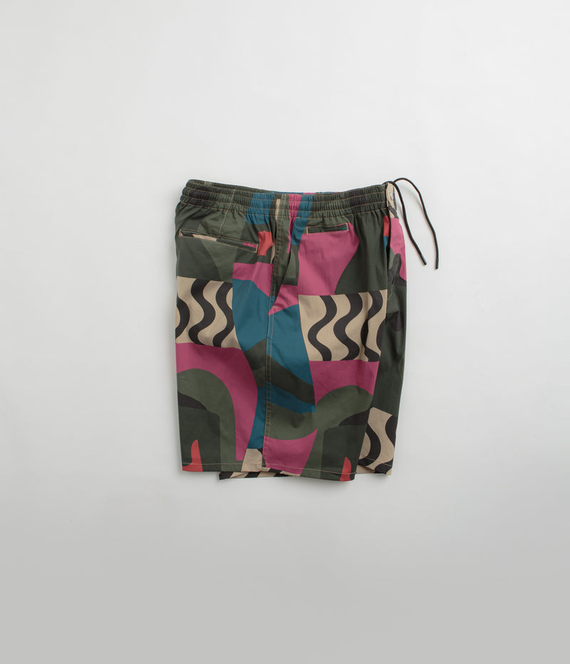 by Parra Distorted Camo Shorts in Pink