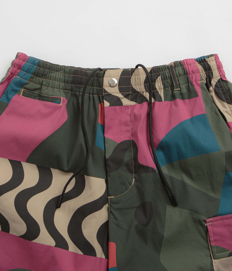 by Parra Distorted Camo Shorts in Pink
