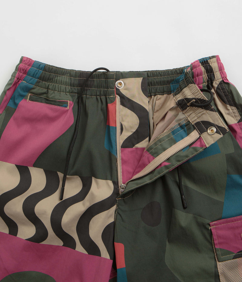by Parra Distorted Camo Shorts in Pink