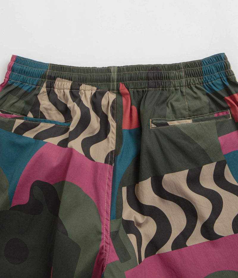 by Parra Distorted Camo Shorts in Pink