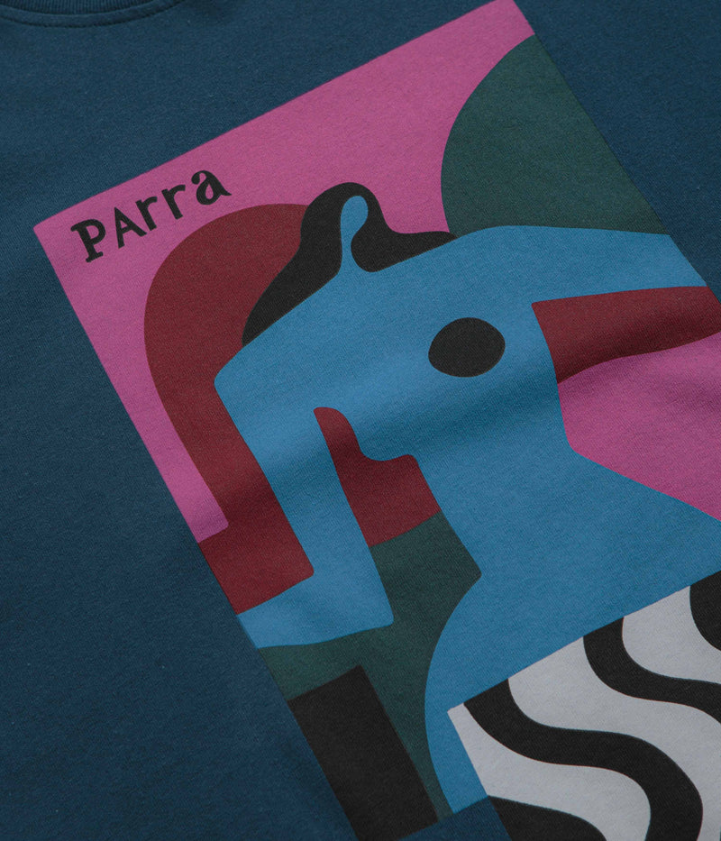 by Parra Distortion Table T-Shirt in Navy Blue