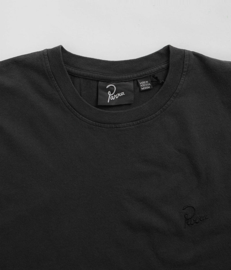 by Parra Script Logo T-Shirt in Washed Black