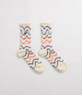 by Parra Sock Wave Crew Socks in Off White