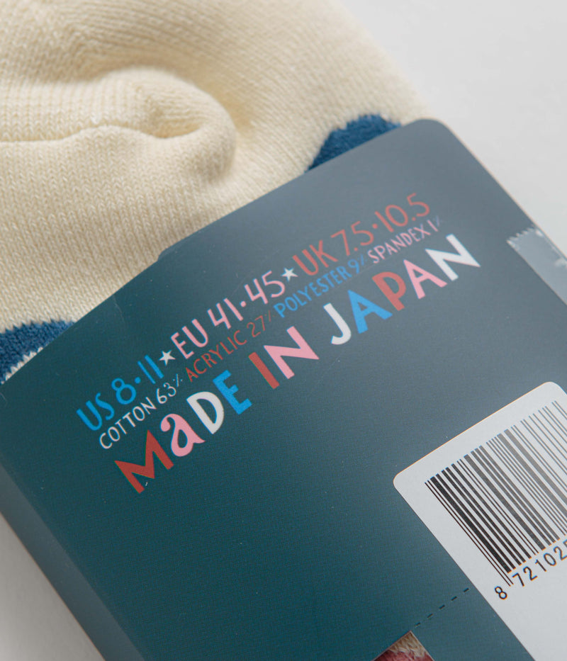 by Parra Sock Wave Crew Socks in Off White
