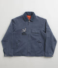 by Parra Twilled Bird Wheel Jacket in Washed Blue