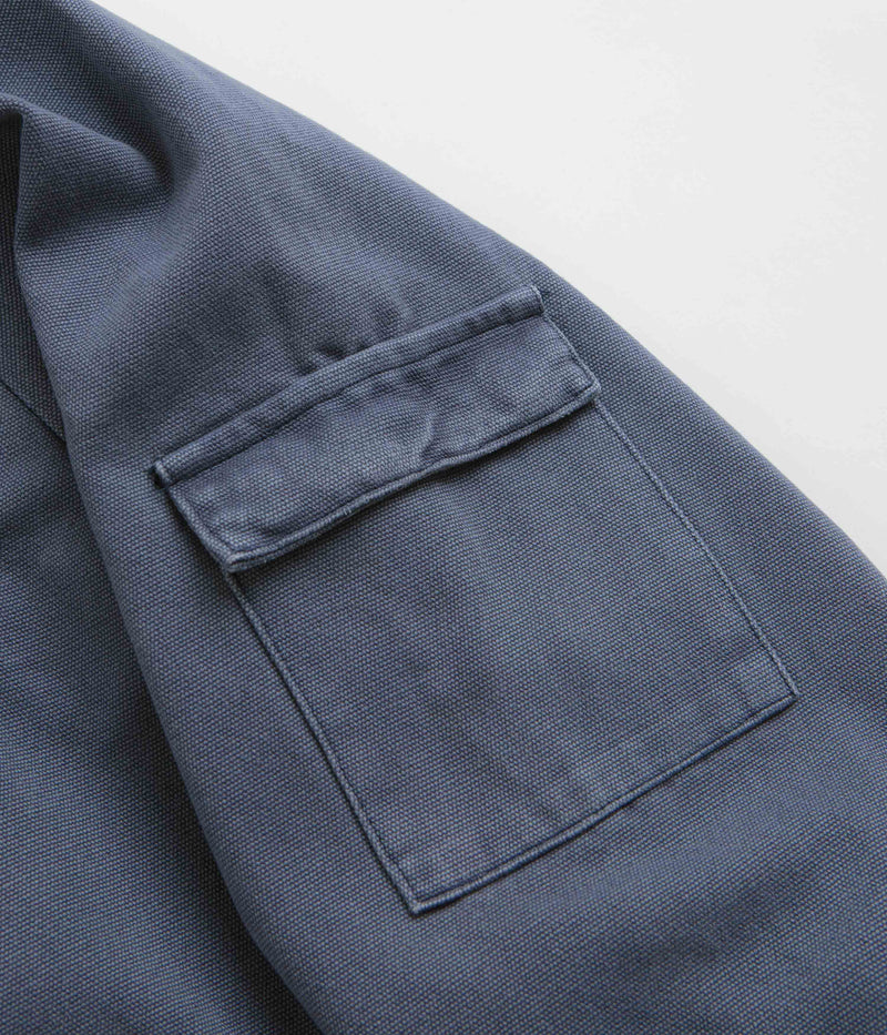 by Parra Twilled Bird Wheel Jacket in Washed Blue